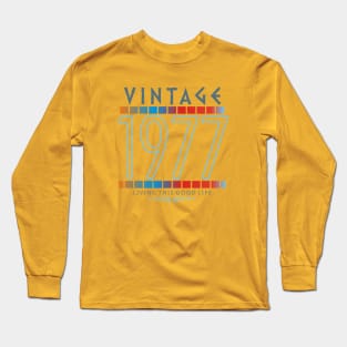 43rd Birthday T-Shirt - Vintage 1977 Long Sleeve T-Shirt